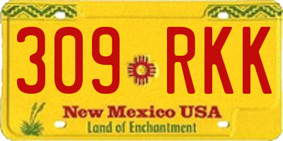 NM license plate 309RKK