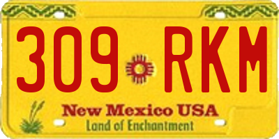 NM license plate 309RKM