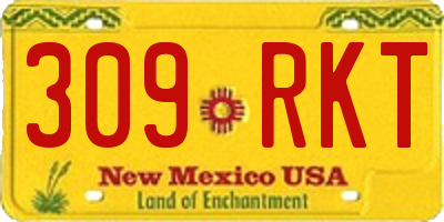 NM license plate 309RKT