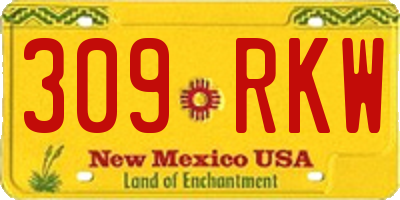 NM license plate 309RKW