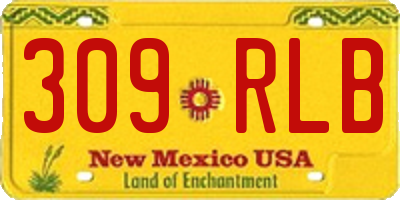 NM license plate 309RLB