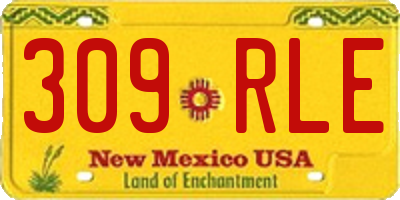 NM license plate 309RLE