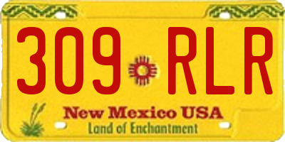 NM license plate 309RLR