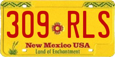 NM license plate 309RLS