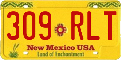 NM license plate 309RLT
