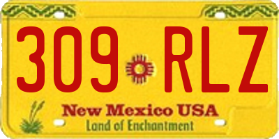 NM license plate 309RLZ