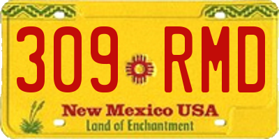 NM license plate 309RMD