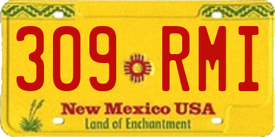 NM license plate 309RMI