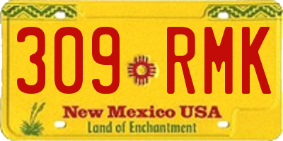 NM license plate 309RMK