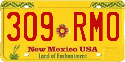 NM license plate 309RMO