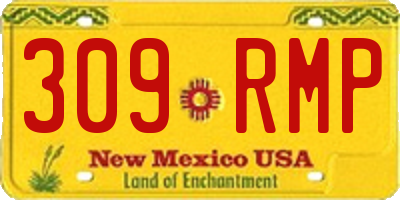 NM license plate 309RMP