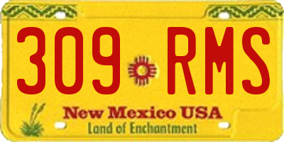 NM license plate 309RMS