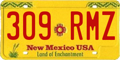 NM license plate 309RMZ
