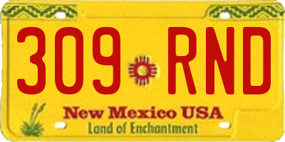 NM license plate 309RND