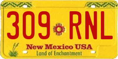 NM license plate 309RNL