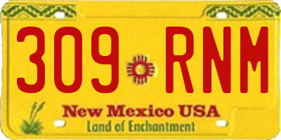 NM license plate 309RNM