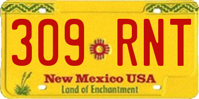 NM license plate 309RNT