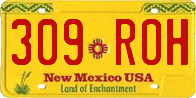 NM license plate 309ROH