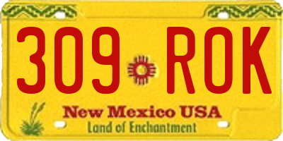 NM license plate 309ROK