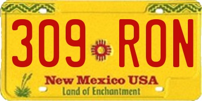 NM license plate 309RON