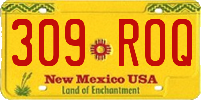 NM license plate 309ROQ