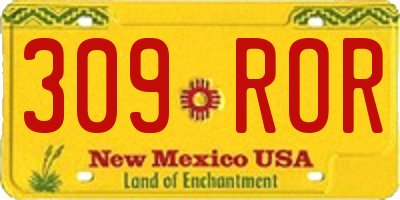 NM license plate 309ROR
