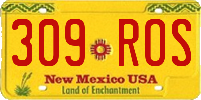 NM license plate 309ROS