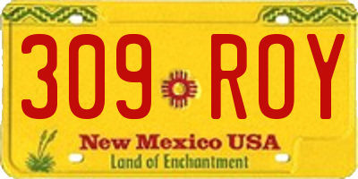 NM license plate 309ROY
