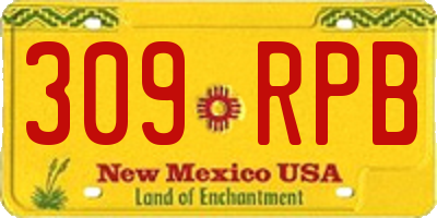 NM license plate 309RPB