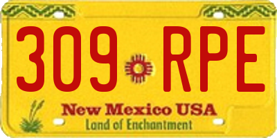 NM license plate 309RPE