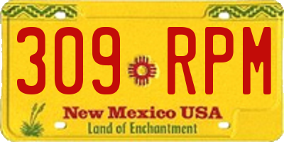 NM license plate 309RPM