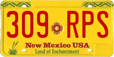 NM license plate 309RPS