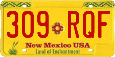 NM license plate 309RQF
