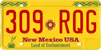 NM license plate 309RQG