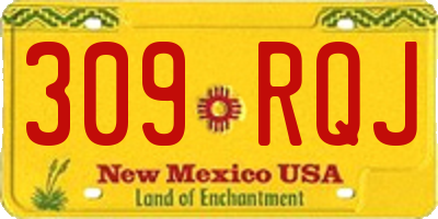 NM license plate 309RQJ