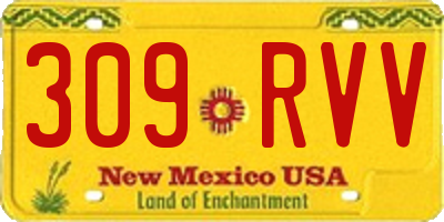 NM license plate 309RVV
