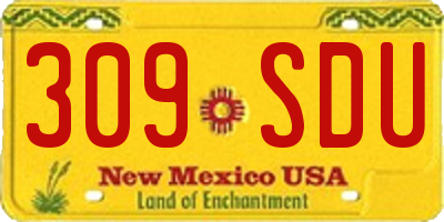 NM license plate 309SDU
