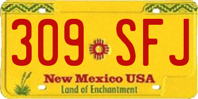 NM license plate 309SFJ