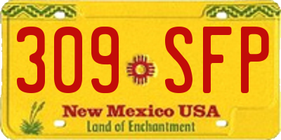 NM license plate 309SFP