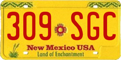 NM license plate 309SGC