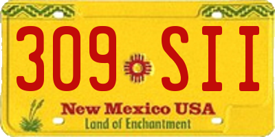 NM license plate 309SII