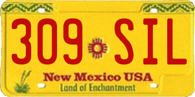 NM license plate 309SIL