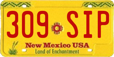 NM license plate 309SIP