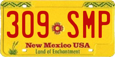 NM license plate 309SMP
