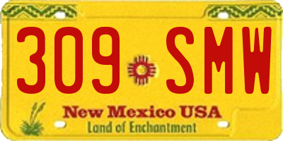 NM license plate 309SMW