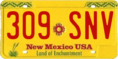 NM license plate 309SNV