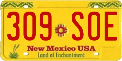 NM license plate 309SOE