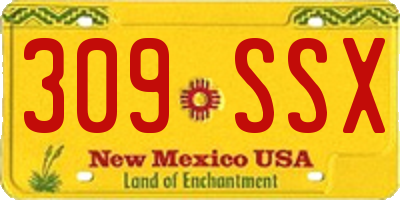 NM license plate 309SSX