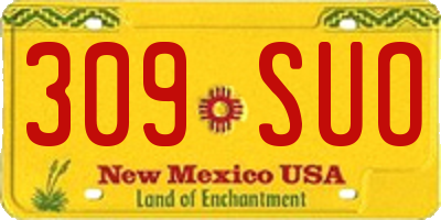 NM license plate 309SUO