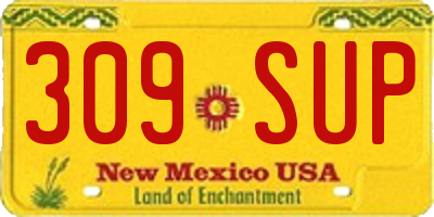 NM license plate 309SUP